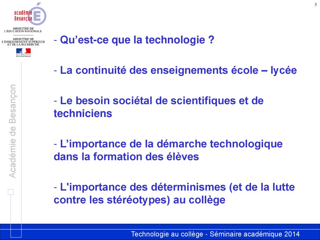 La Technologie Au Collège - Ppt Télécharger