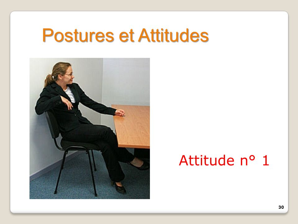 Postures et Attitudes Attitude n° 1