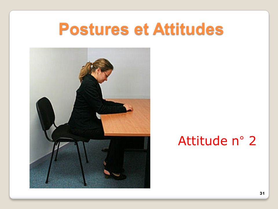 Postures et Attitudes Attitude n° 2