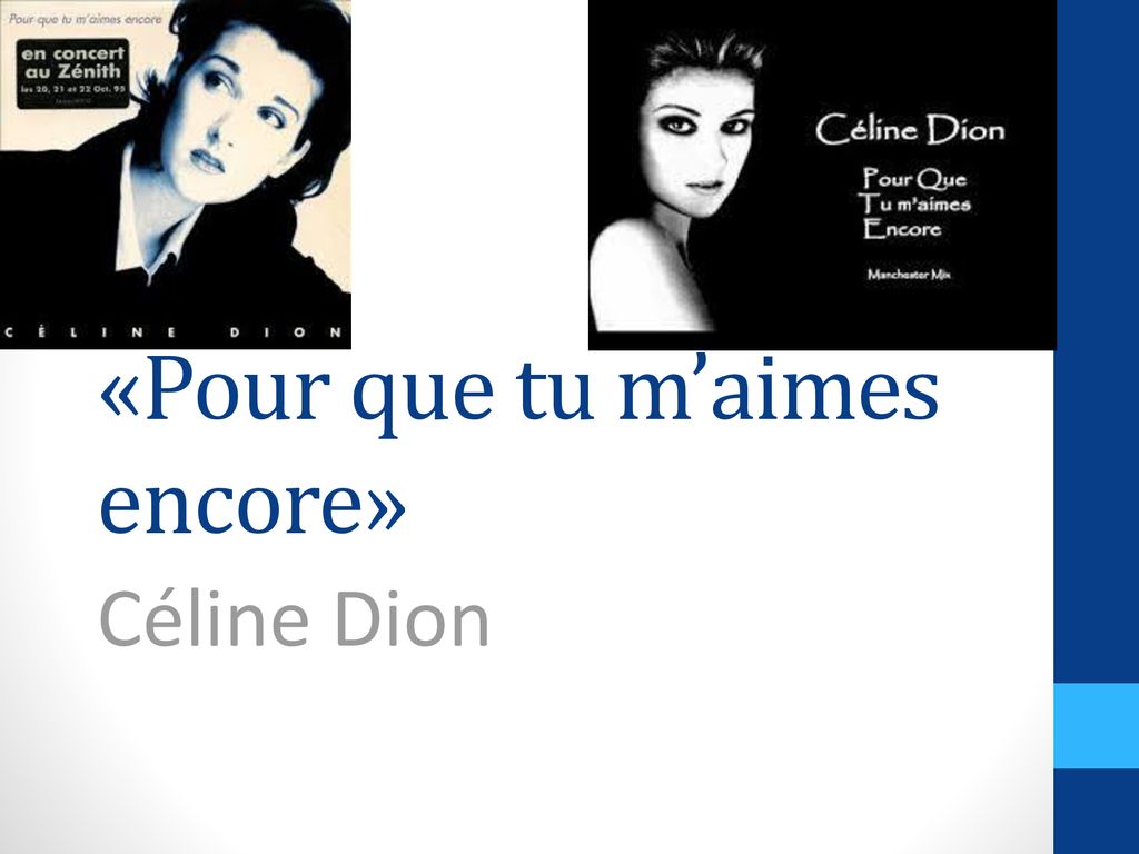 Celine Dion Pour Que Tu Maimes Encore English Version Celine Dion Songs Age