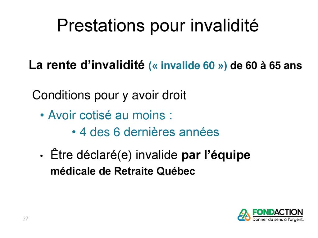 Le Regime De Rentes Du Quebec Ppt Telecharger