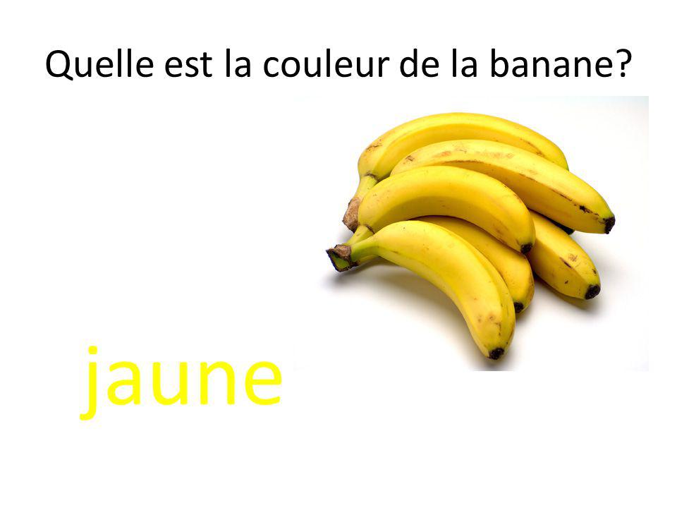 Quelle est la couleur de la banane