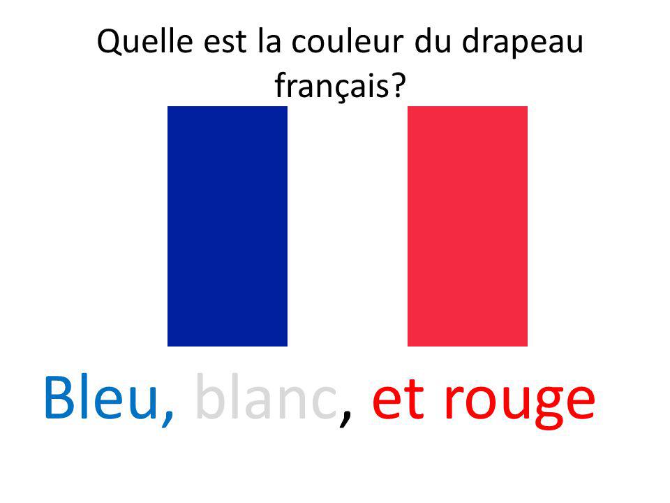Quelle est la couleur du drapeau français
