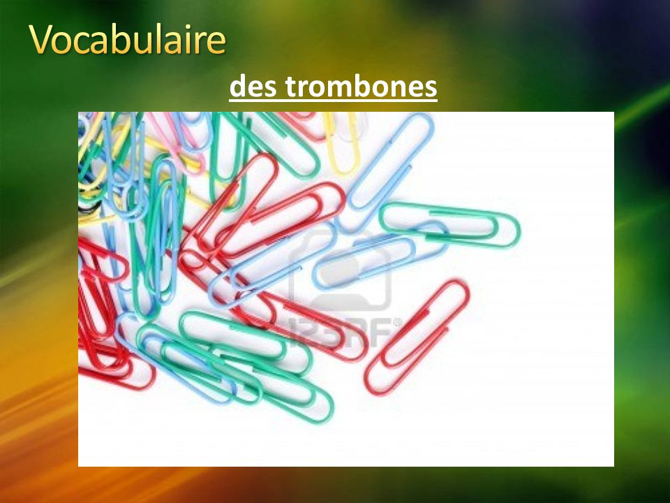 Vocabulaire des trombones