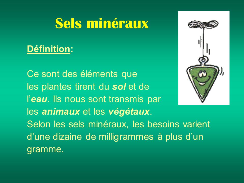 Sels minéraux