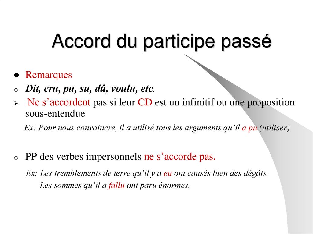 Accord Du Participe Passé Ppt Télécharger 9946