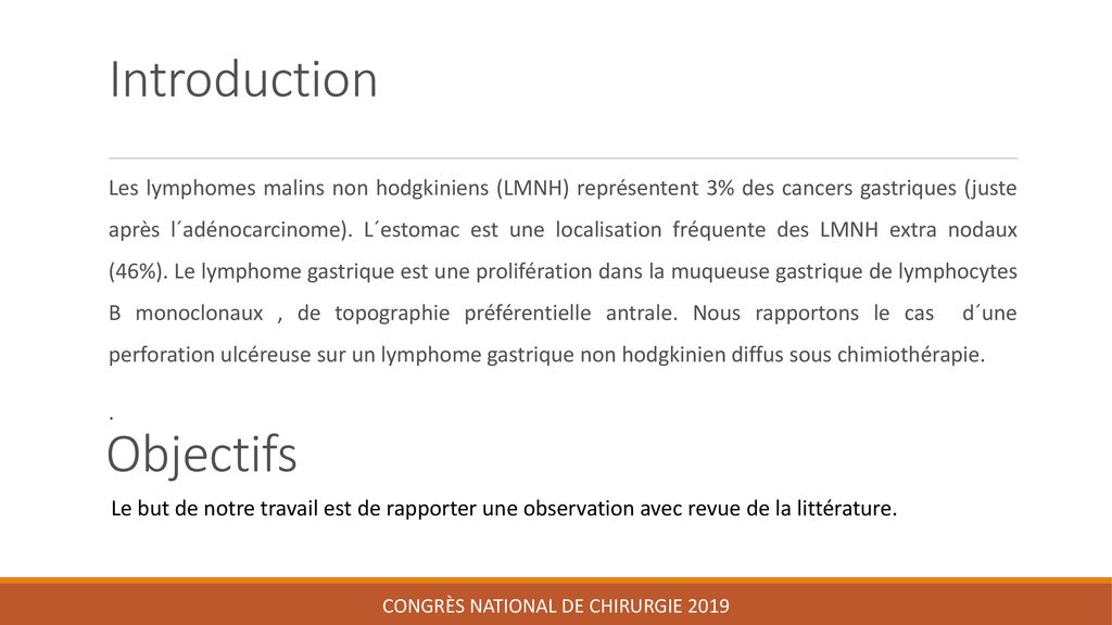 Perforation Ulcéreuse Sur Un Lymphome Gastrique Non Hodgkinien Diffus ...