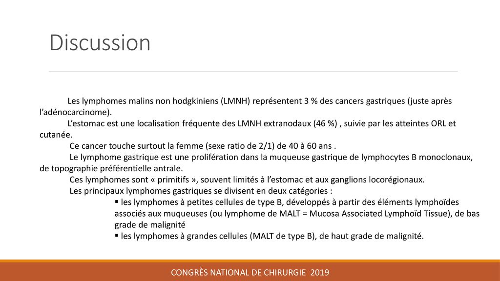 Perforation Ulcéreuse Sur Un Lymphome Gastrique Non Hodgkinien Diffus ...