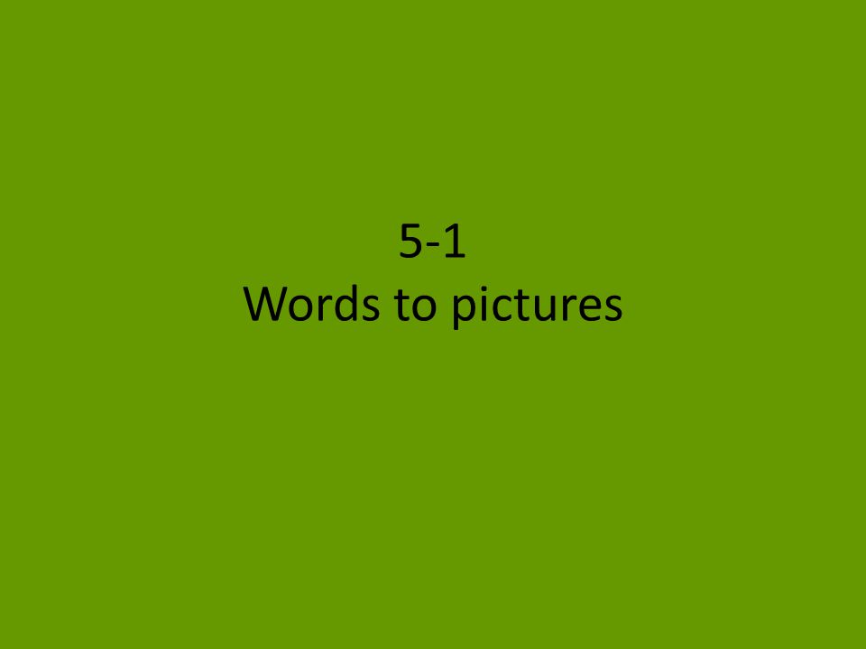 5-1 Words to pictures