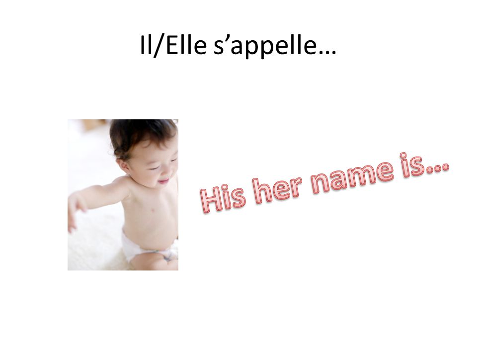 Il/Elle s’appelle… His her name is…