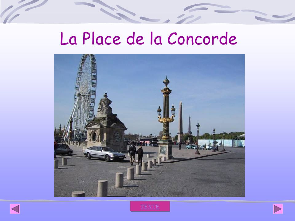 La Place de la Concorde TEXTE
