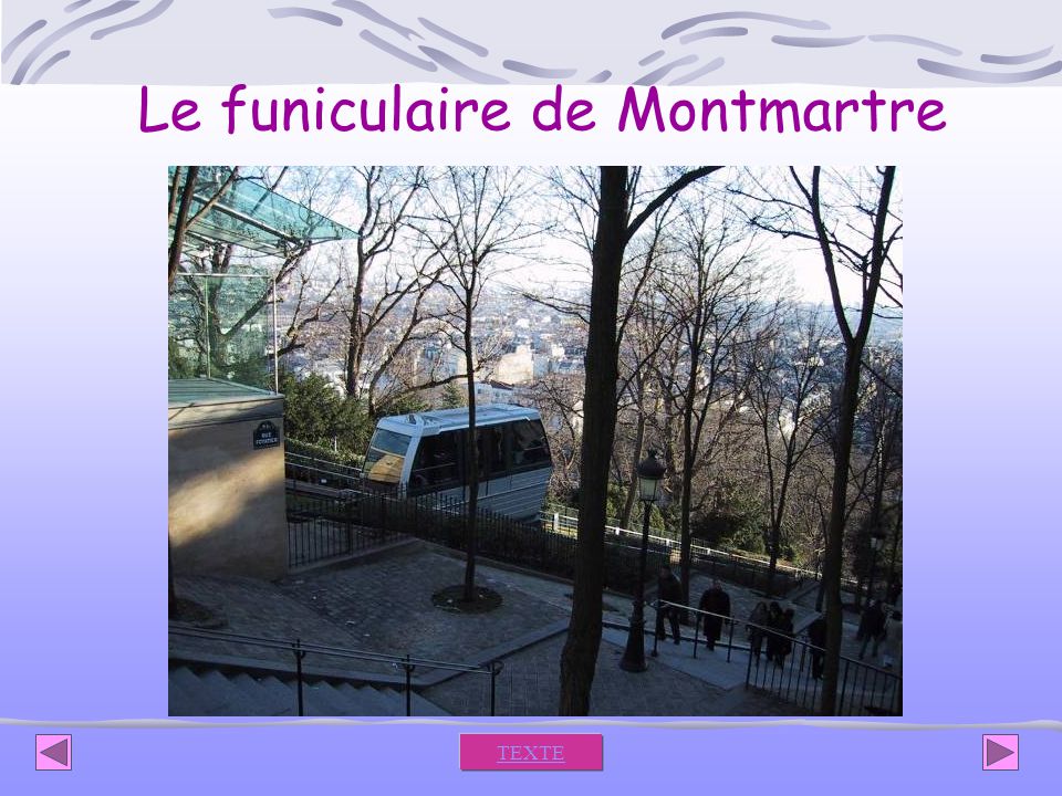 Le funiculaire de Montmartre