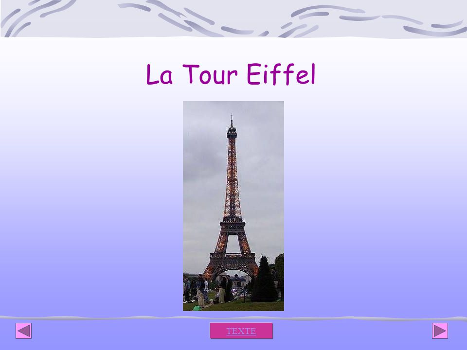 La Tour Eiffel TEXTE