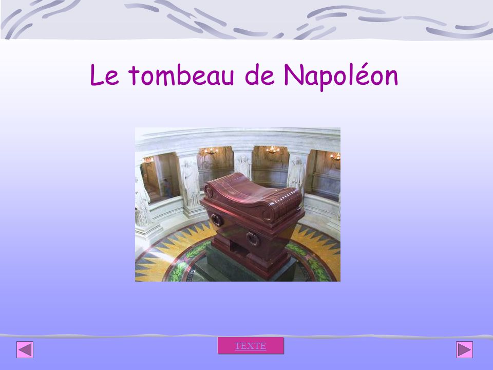 Le tombeau de Napoléon TEXTE