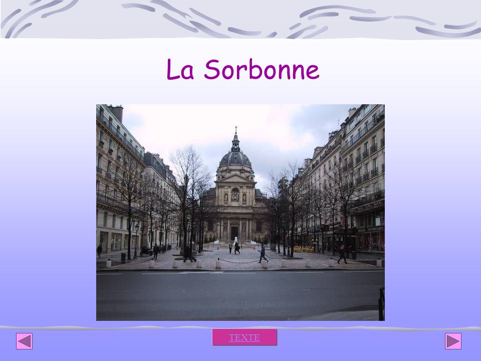 La Sorbonne TEXTE