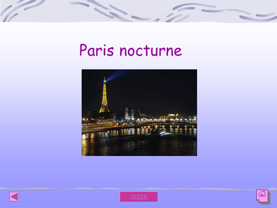 Paris nocturne TEXTE