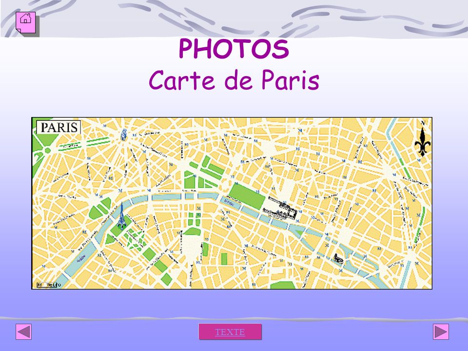 PHOTOS Carte de Paris TEXTE