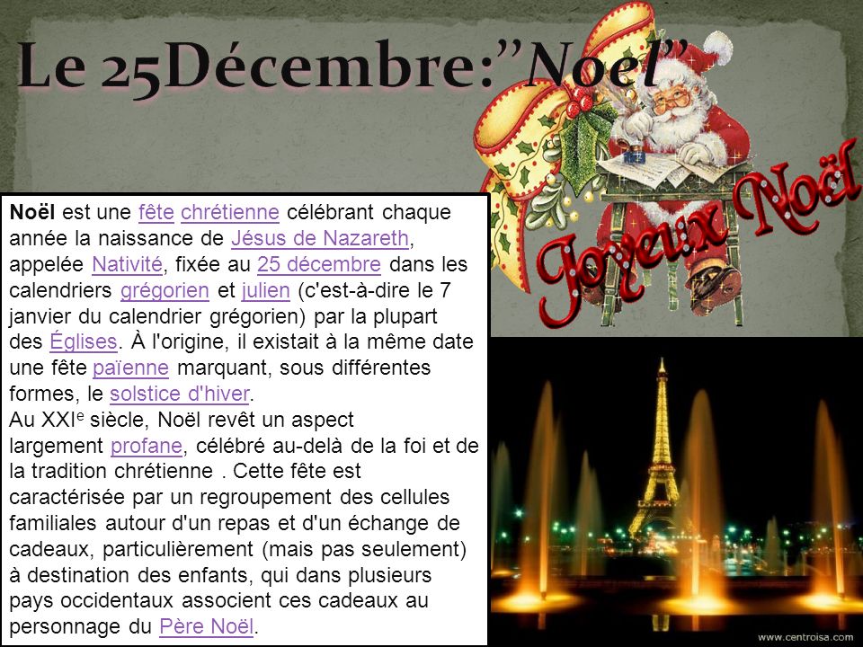 Le 25Décembre:’’Noel’’