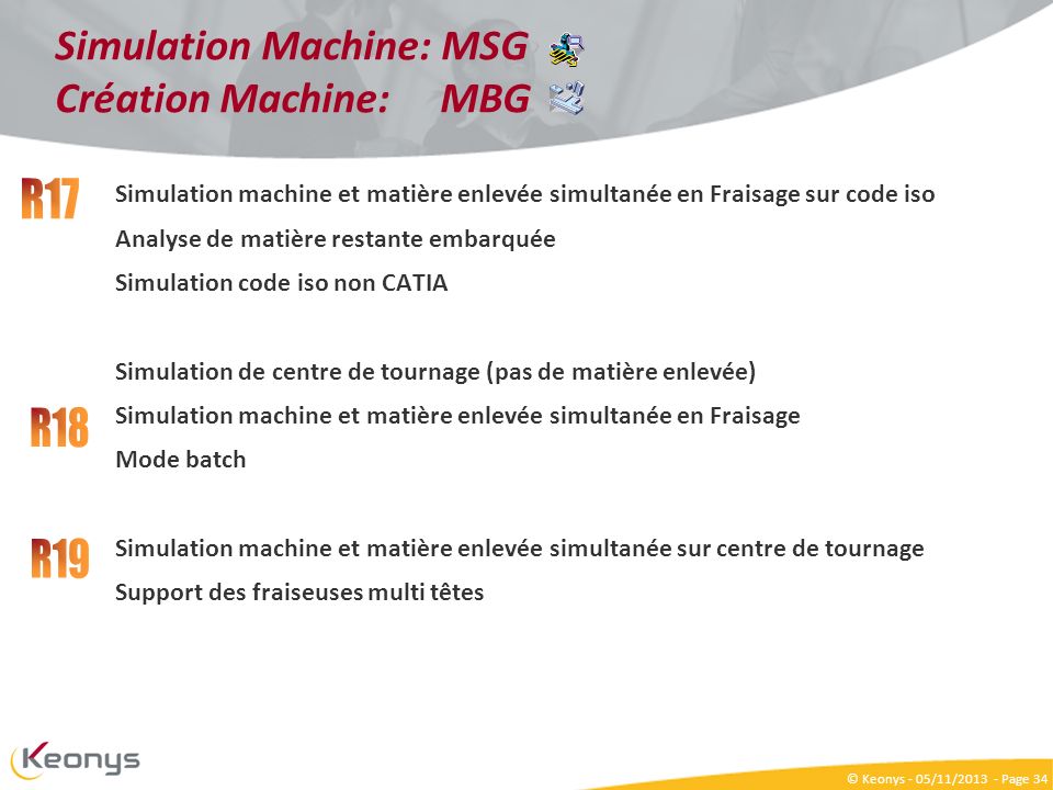 Simulation Machine: MSG Création Machine: MBG