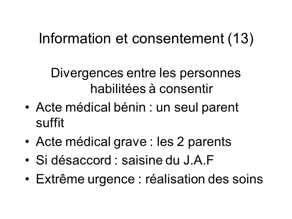 Information et consentement (13)