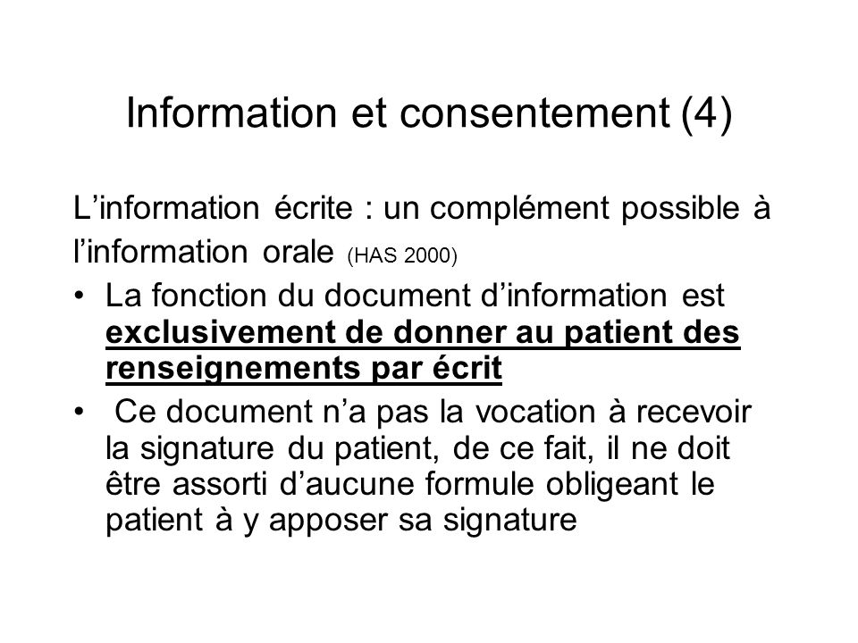 Information et consentement (4)