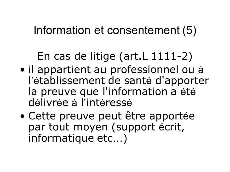 Information et consentement (5)