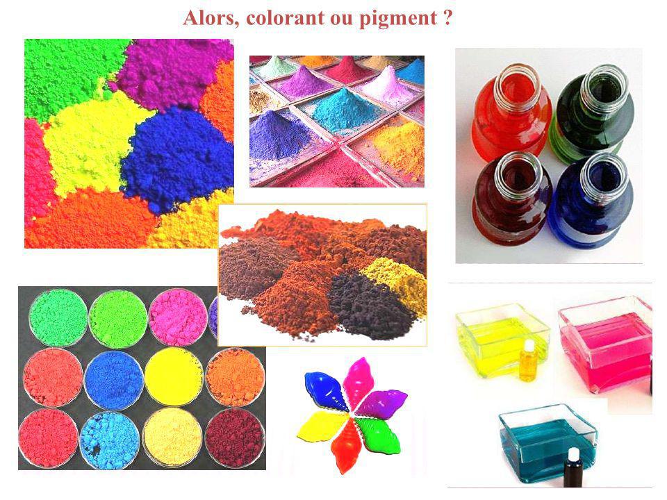 Alors, colorant ou pigment