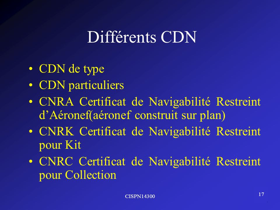 Différents CDN CDN de type CDN particuliers