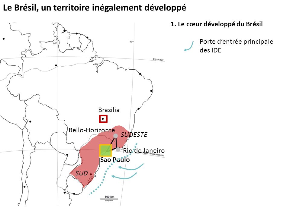 Le Brésil, un territoire inégalement développé