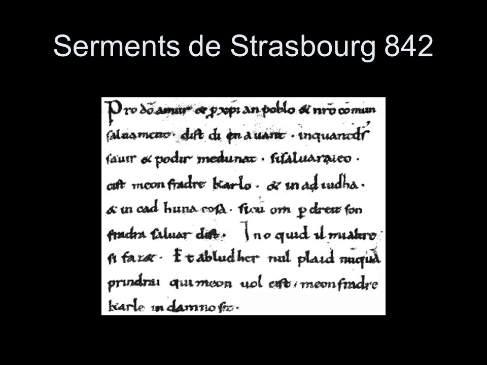 Serments de Strasbourg 842