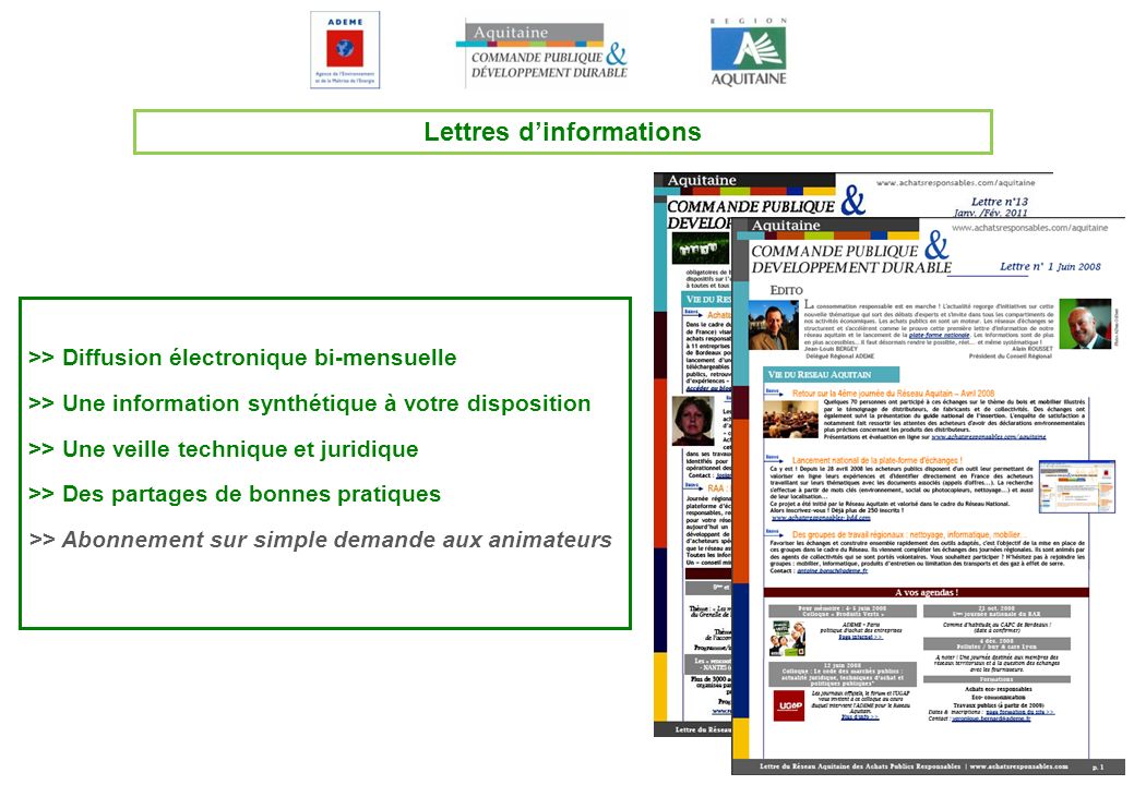Lettres d’informations
