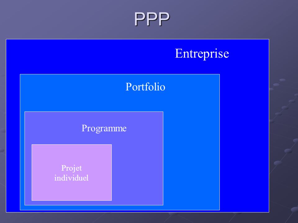 PPP Entreprise Portfolio Programme Projet individuel