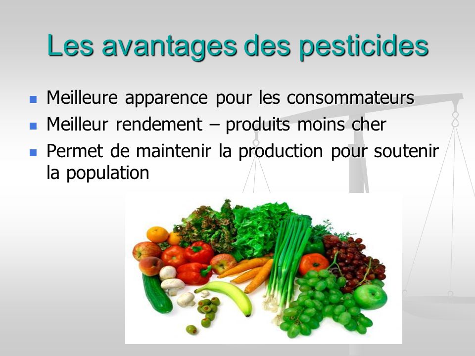 Les avantages des pesticides