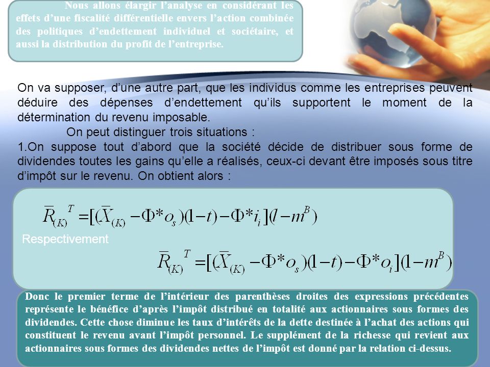 Chapitre 6. La Question De La Double Imposition Des Dividendes - Ppt ...