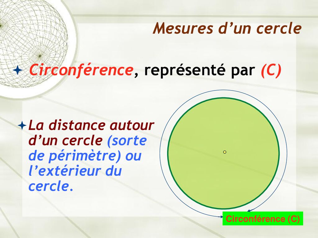 Cercles 1: Revision De La Mesure D’un Cercle. - Ppt Télécharger