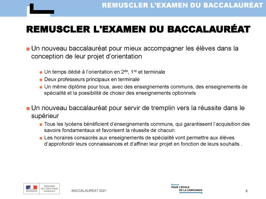 RÉUNION D’INFORMATION DES PARENTS D’ÉLÈVES DE 3E : BACCALAURÉAT Ppt ...