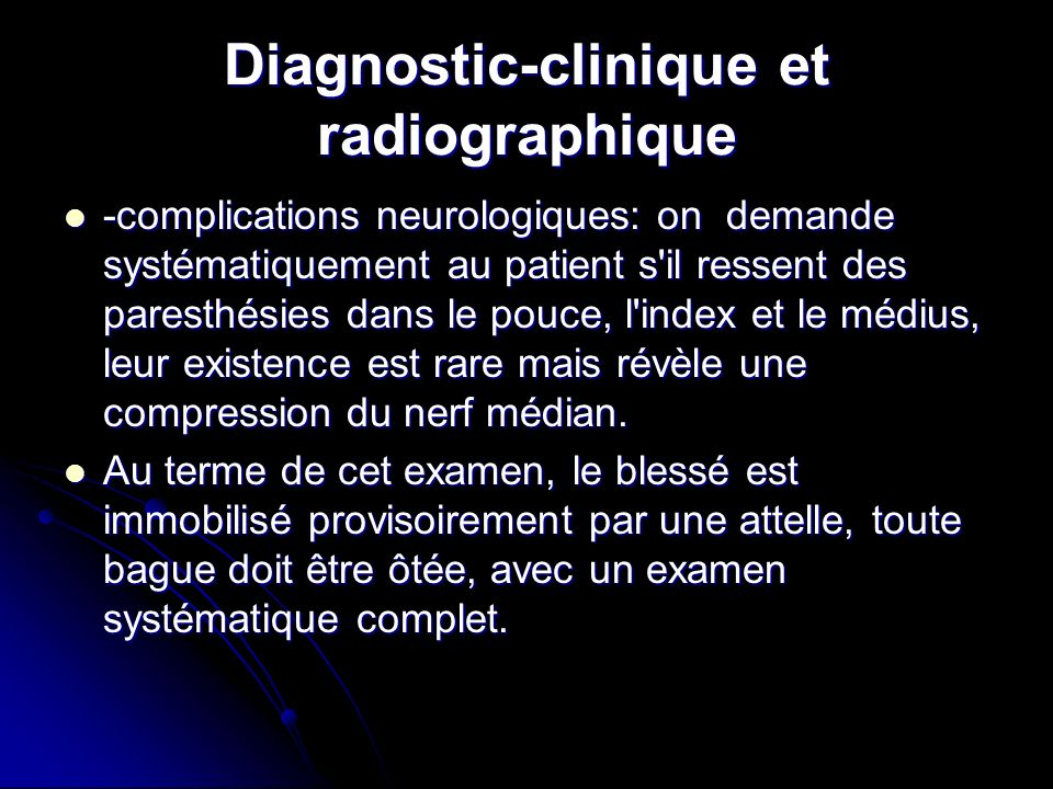 Diagnostic-clinique et radiographique