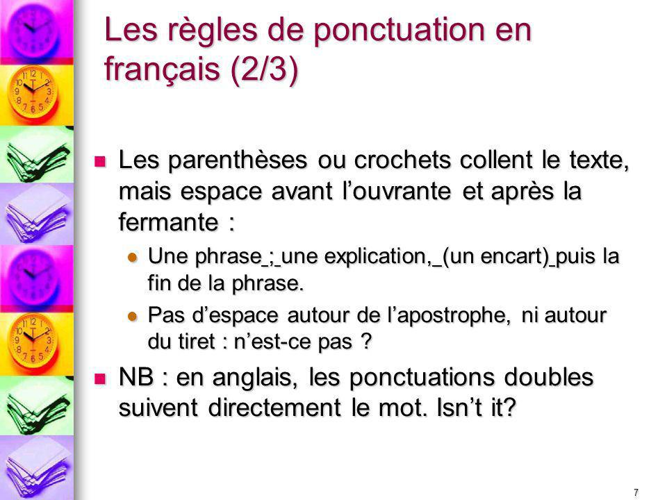 Les règles de ponctuation en français (2/3)