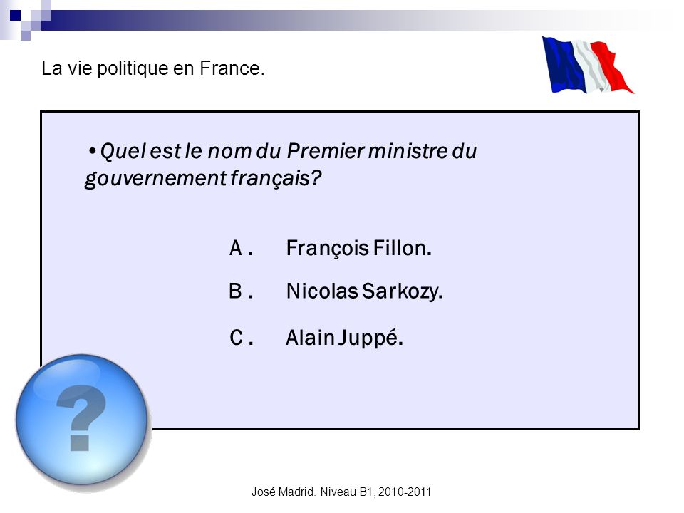 Quel est le nom du Premier ministre du gouvernement français