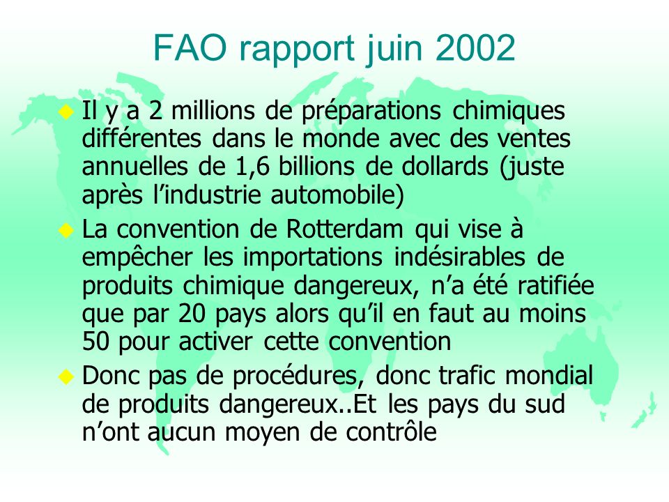 FAO rapport juin 2002