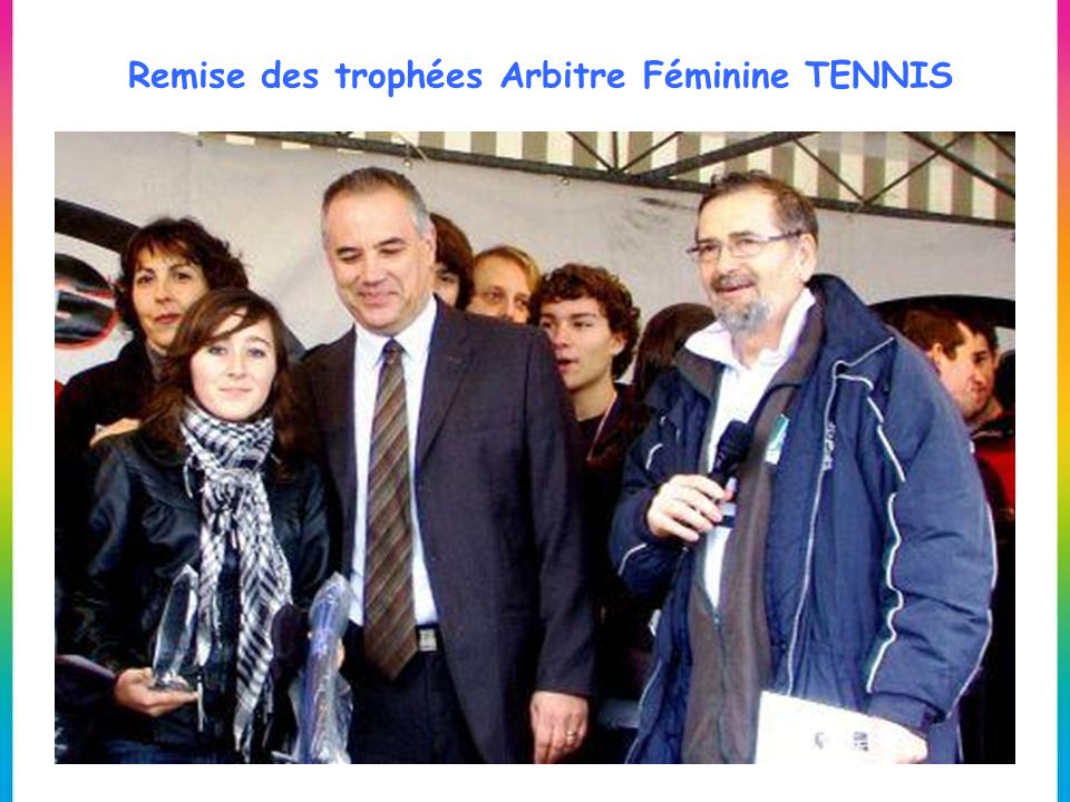 Remise des trophées Arbitre Féminine TENNIS