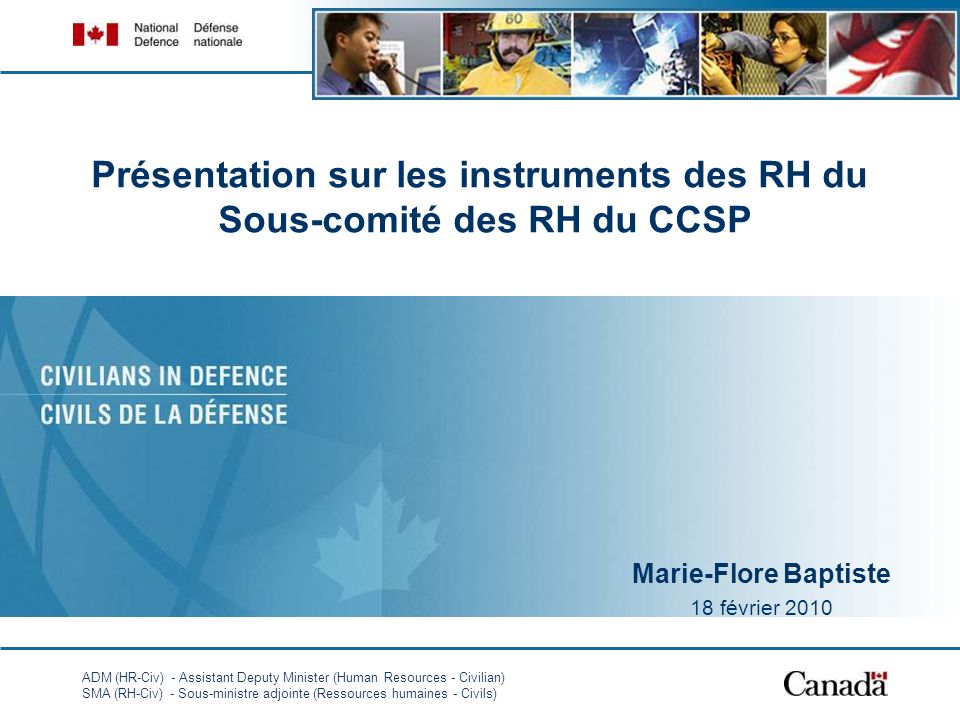 Présentation sur les instruments des RH du Sous-comité des RH du CCSP