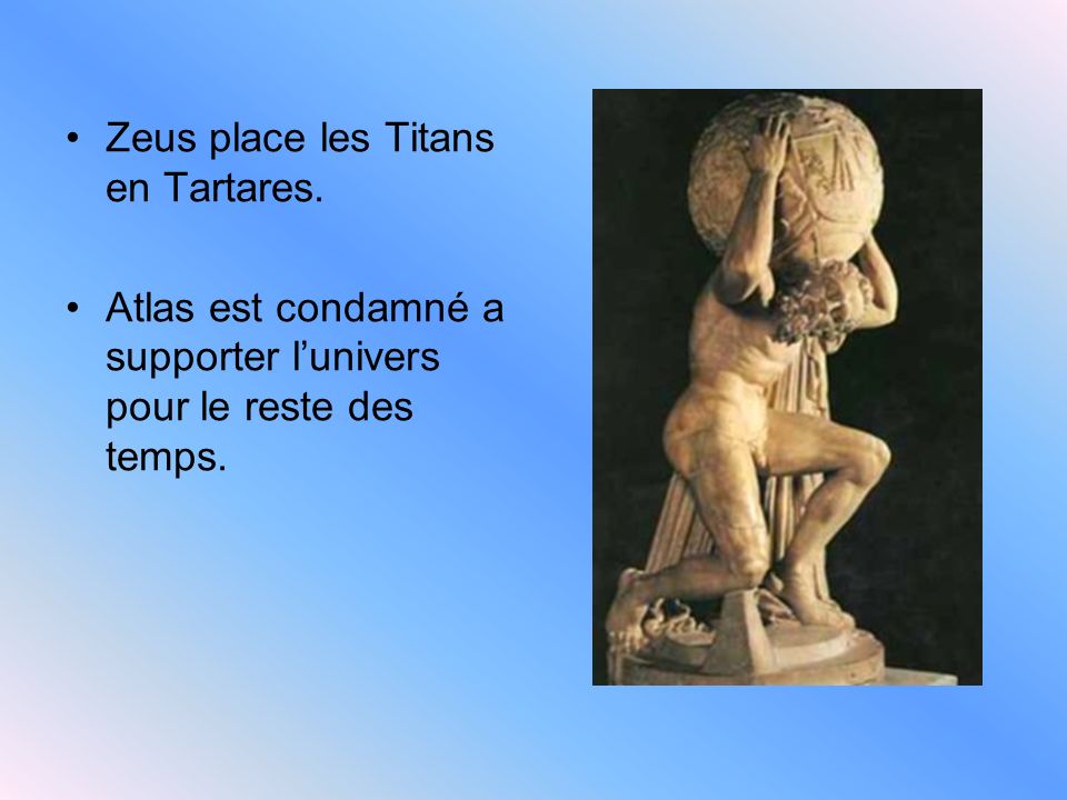 Zeus place les Titans en Tartares.