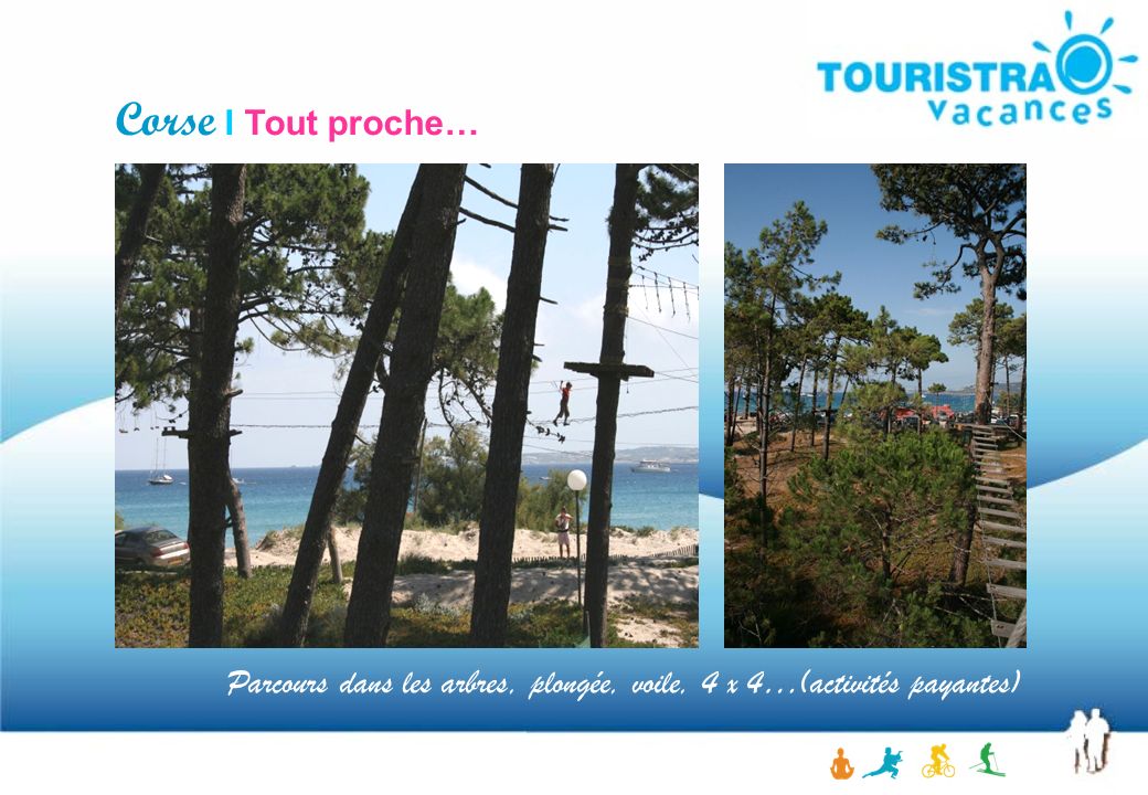 Corse I Tout proche… Parcours dans les arbres, plongée, voile, 4 x 4…(activités payantes)