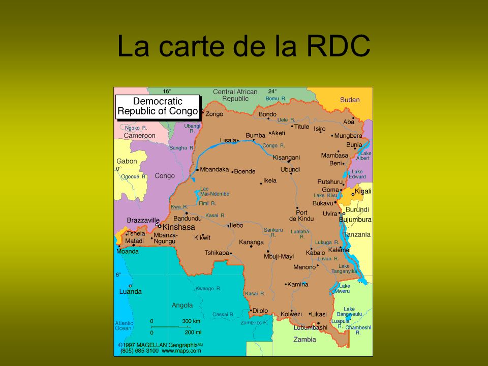 La carte de la RDC