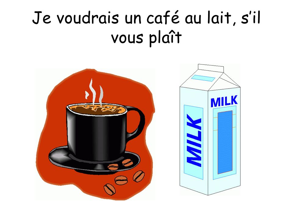 Je voudrais un café au lait, s’il vous plaît