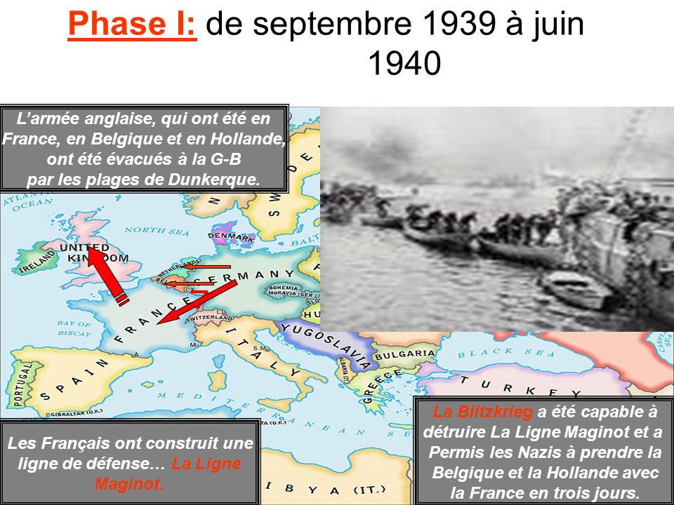 Phase I: de septembre 1939 à juin 1940