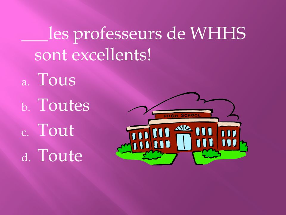 ___les professeurs de WHHS sont excellents!
