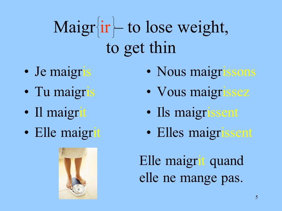 Maigr ir – to lose weight, to get thin