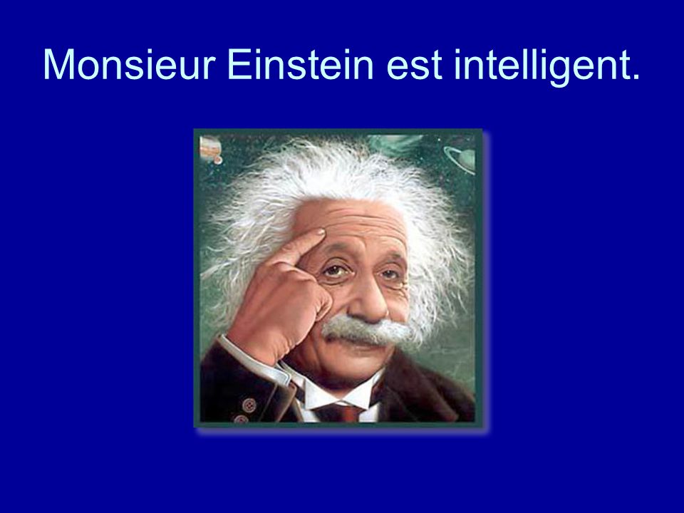 Monsieur Einstein est intelligent.